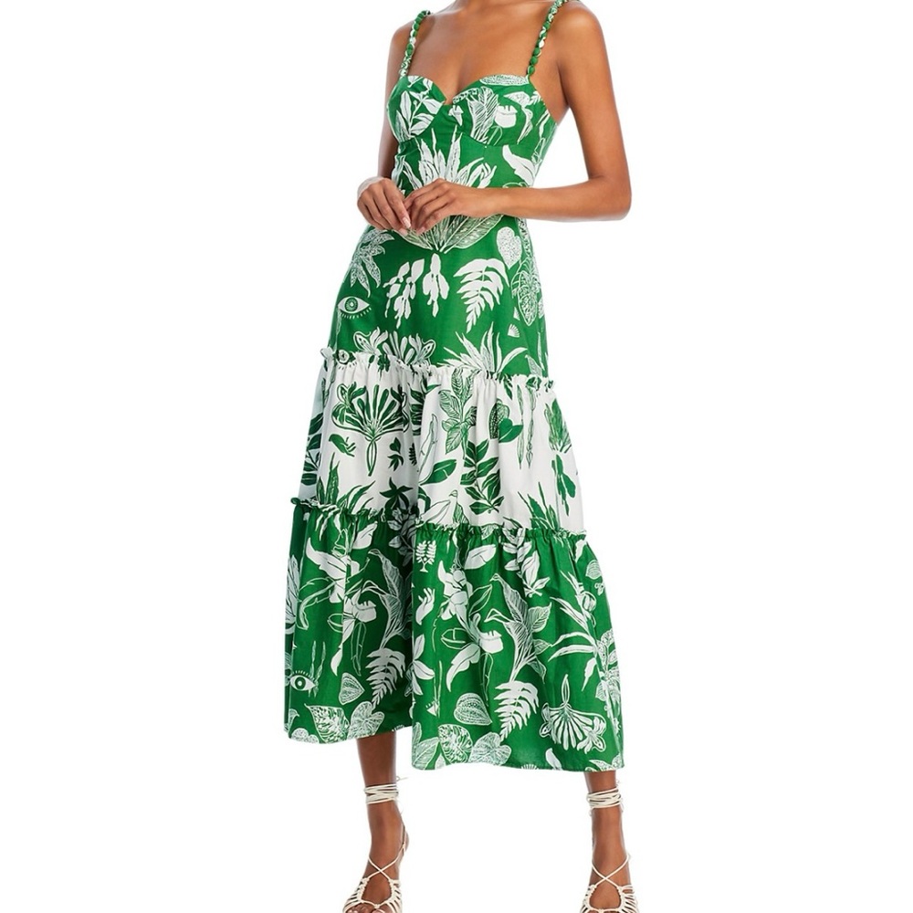 FARM Rio Forest Soul Mixed Midi dress